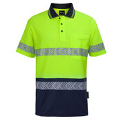 JB's Hi Vis (D+N) Cotton Back S/S Segmented Tape Polo