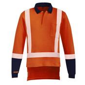 Syzmik Mens Hi Vis Orange Flame TTMC-W17 X Back Taped Polo