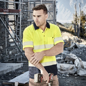 Syzmik Unisex Hi Vis Segmented Tape Short Sleeve Polo